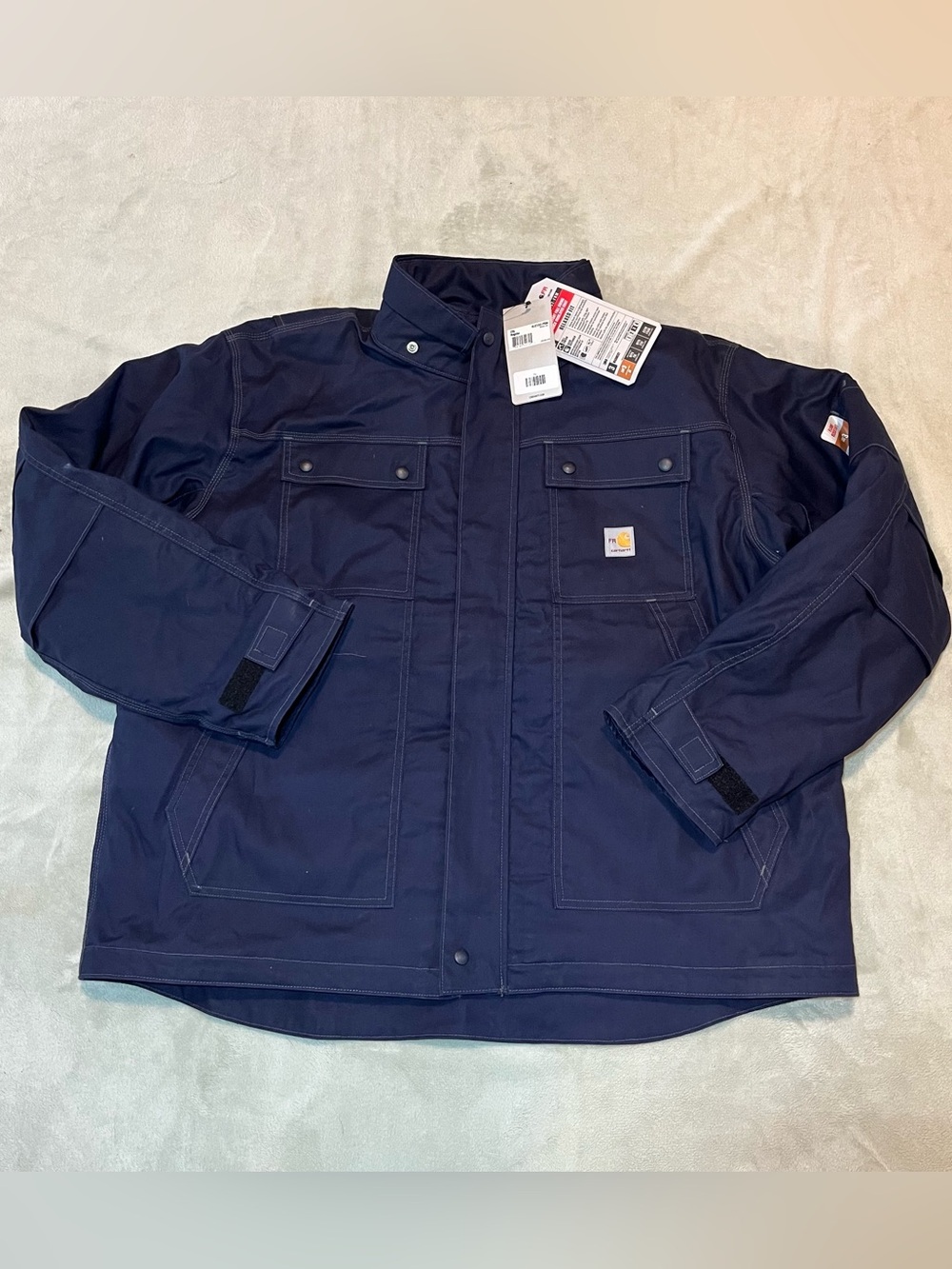 Carhartt Flame Resistant Full Swing Quick Duck Insulated Coat Mens 2XL Blue NWT
